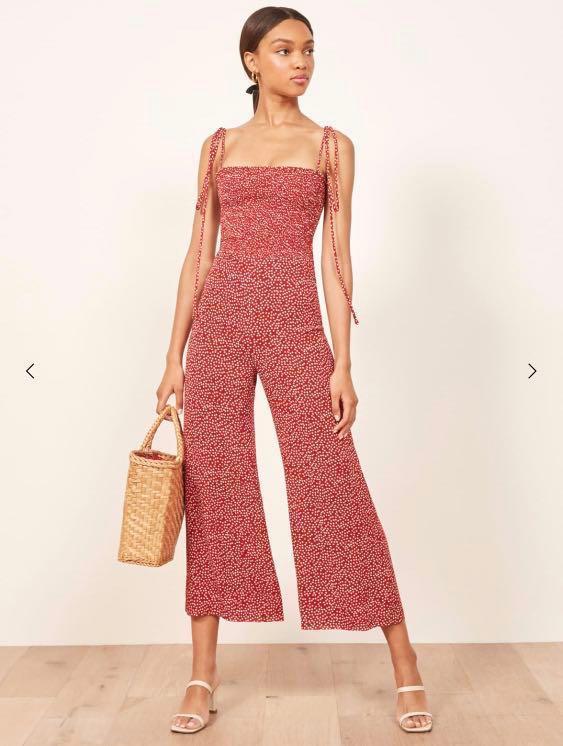 Reformation hotsell red jumpsuit