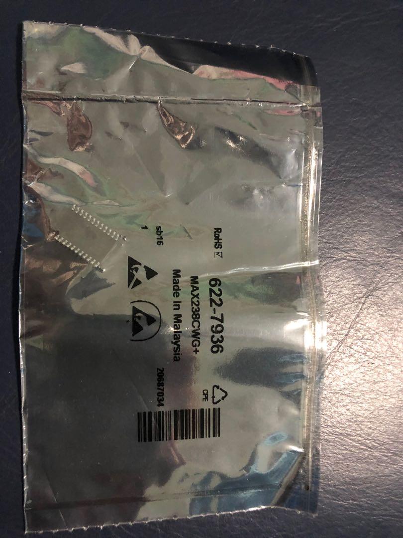 RS-232 Interface IC (Category: Other Audio Equipment) located in Singapore. Submitted by silentturtle.6e0225 (Listing ID 243959548, Image 2). Description: New one. Nicely packed in ESD BAG. Have not open yet. I have 6 new IC ALTOGETHER..