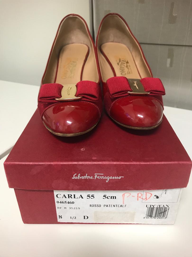 Red ferragamo cheap shoes