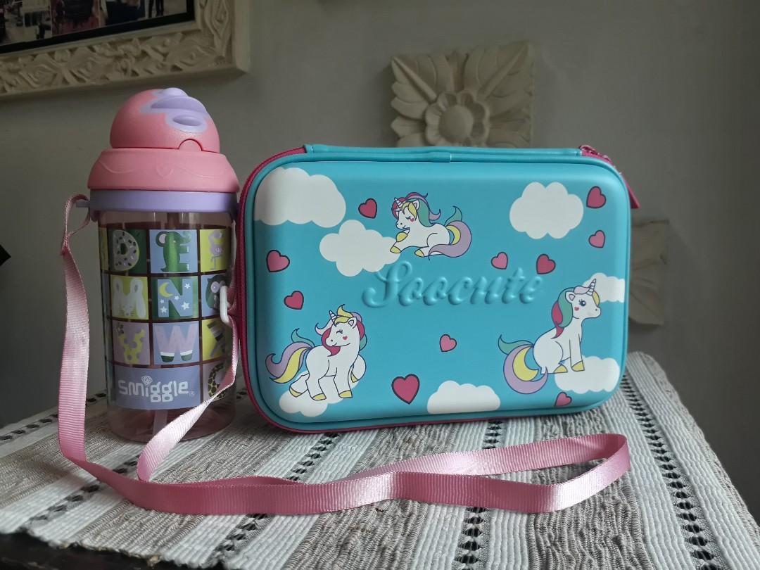 Tempat Pensil Unicorn Hard Cover Dan Botol Minum Pink Letters Buku Alat Tulis Alat Tulis Di Carousell