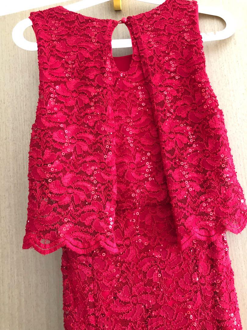 Quiz berry lace dress sale