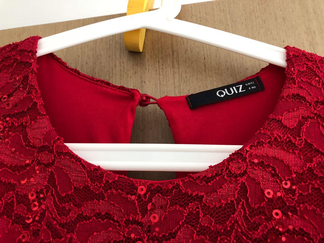 Quiz berry lace dress sale