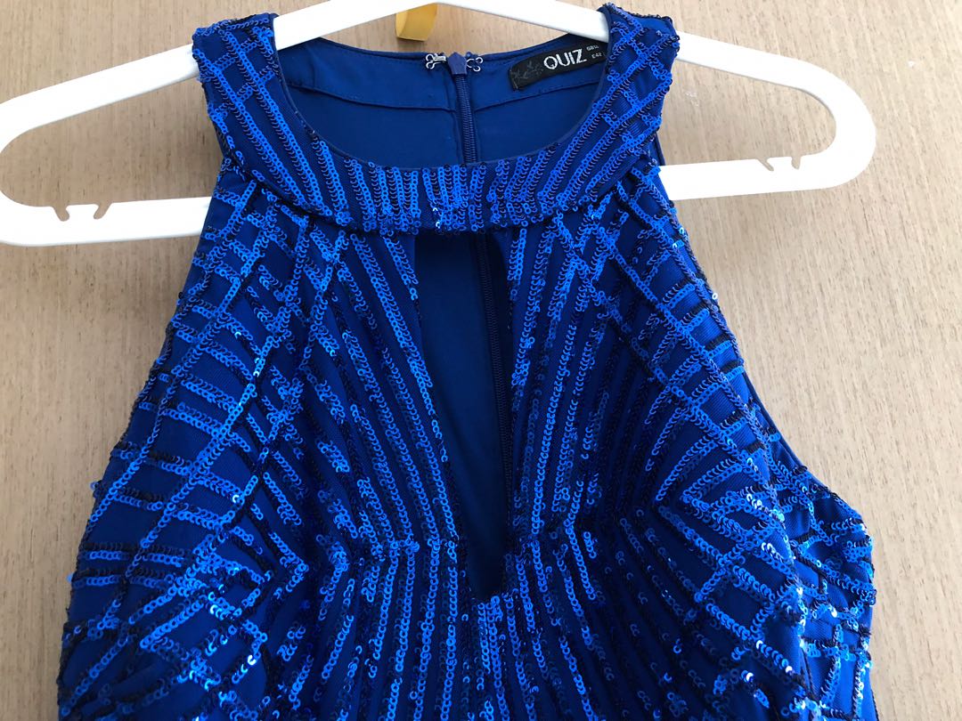 Quiz royal blue sequin outlet dress