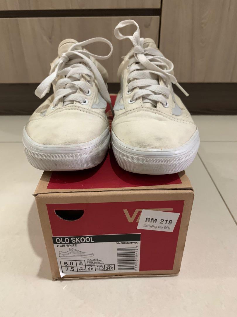 white vans size 5.5