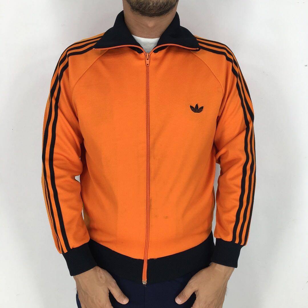 Orange adidas clearance track top
