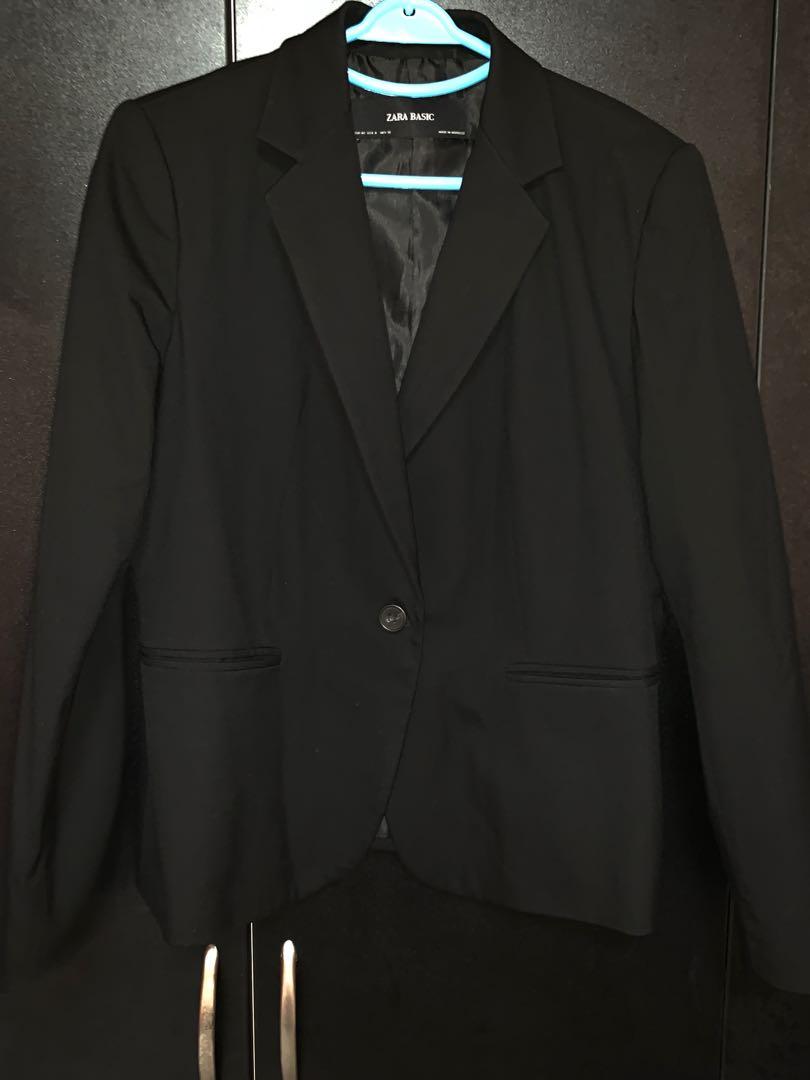 Zara Basic Black Blazer, Women's Fashion, Coats, Jackets and