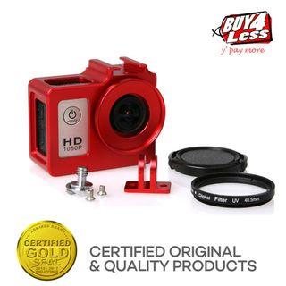 Aluminum Protective Action Camera Casing for SJCAM (Red)_Sports Action Camera