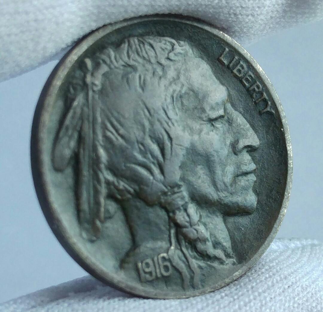 1916-D 美國印第安人頭像5美分鎳硬幣一枚(58-02), 興趣及遊戲, 收藏品及紀念品, 錢幣- Carousell