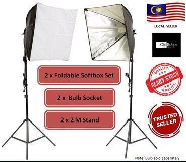 2 x Softbox Studio Lighting for Video & Photography Set (Continuous Lighting)