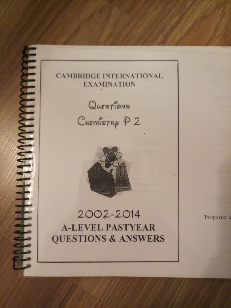 A level Past Year Chemistry Paper 2, Hobbies & Toys, Books & Magazines ...