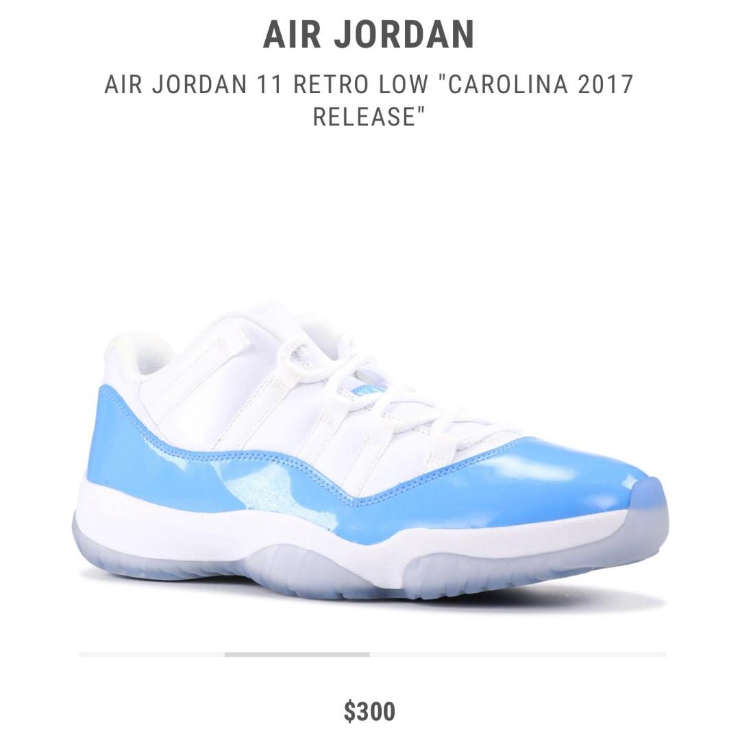 Air jordan 11 retro low carolina 2017 release new arrivals