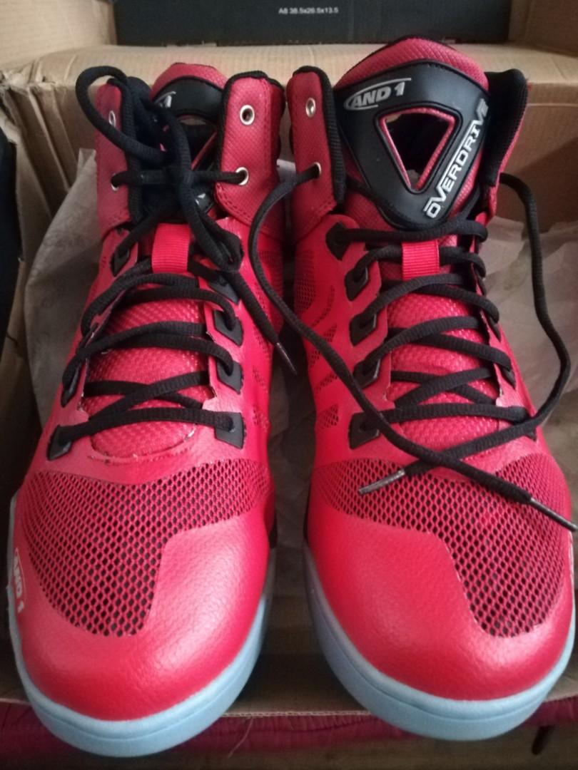 Rush Sale Authentic And1 Overdrive Basketball Red Rubber Shoes