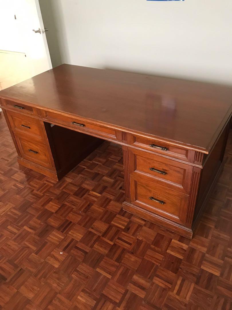 Antique lawyer desk, Furniture & Home Living, Furniture, Tables & Sets