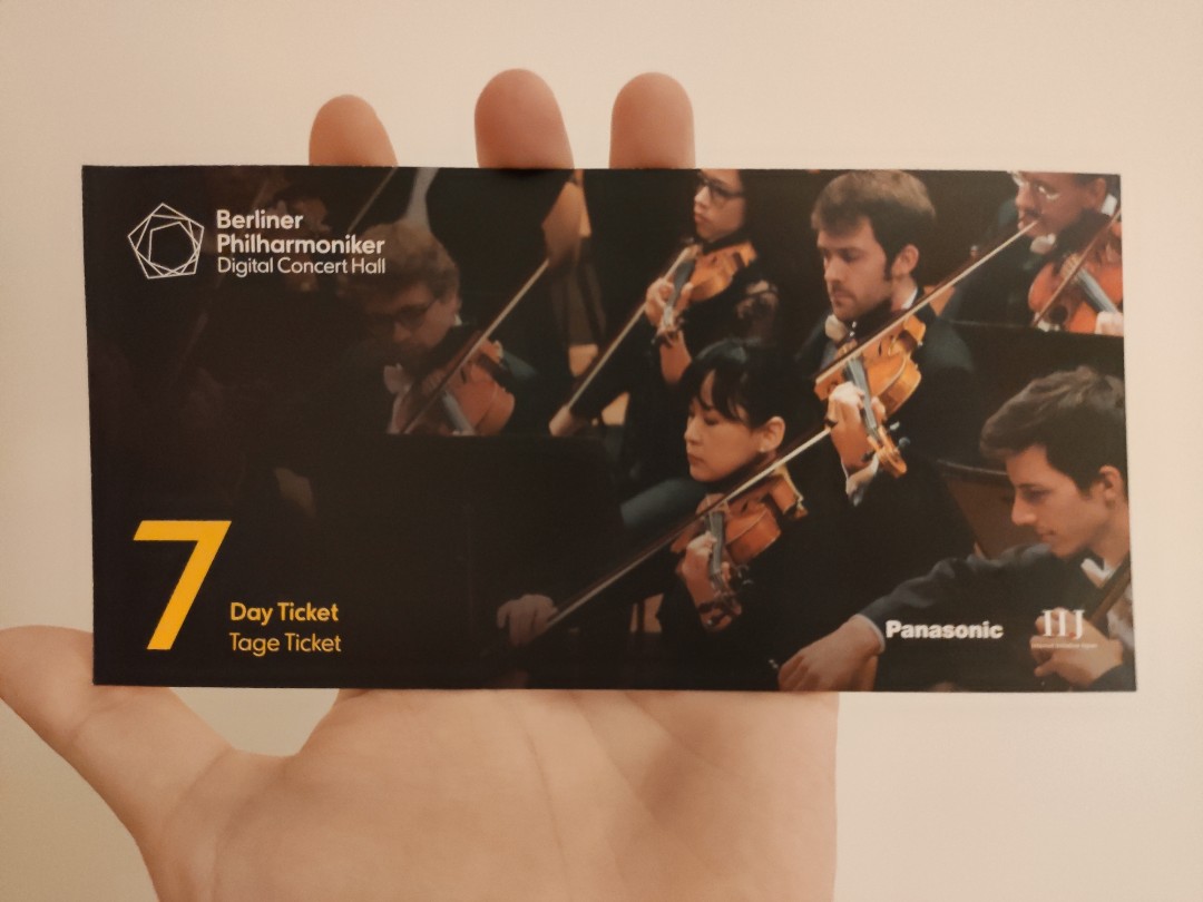 Berlin Philharmonic digital concert hall 7 day ticket, Tickets