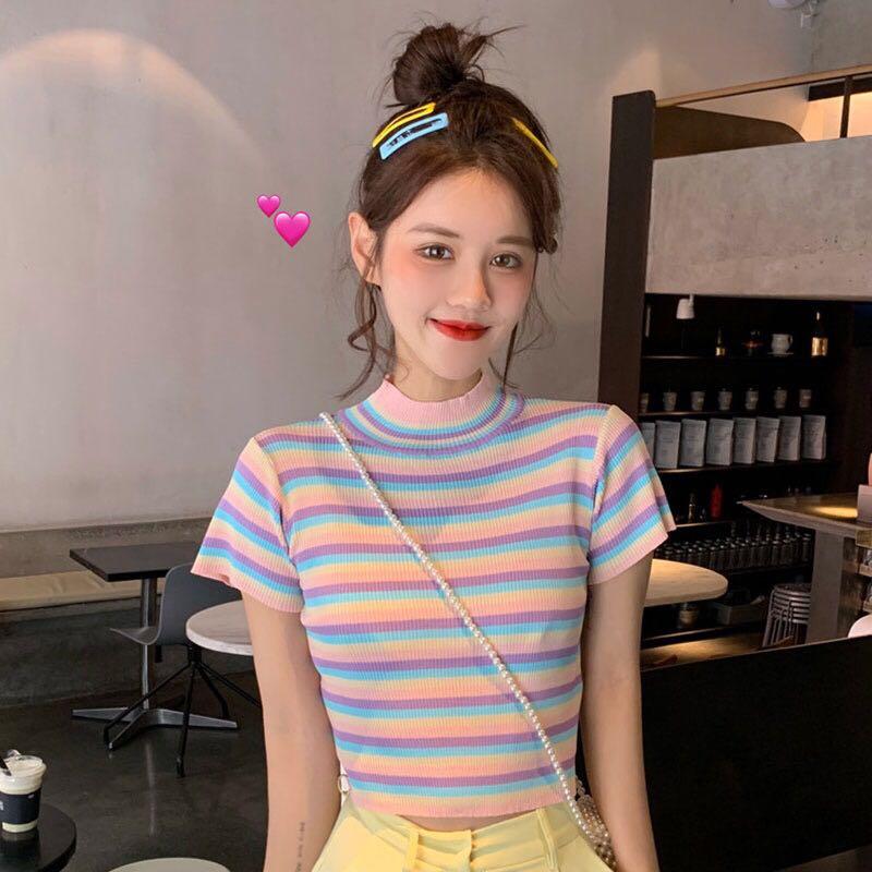 mock neck knit top