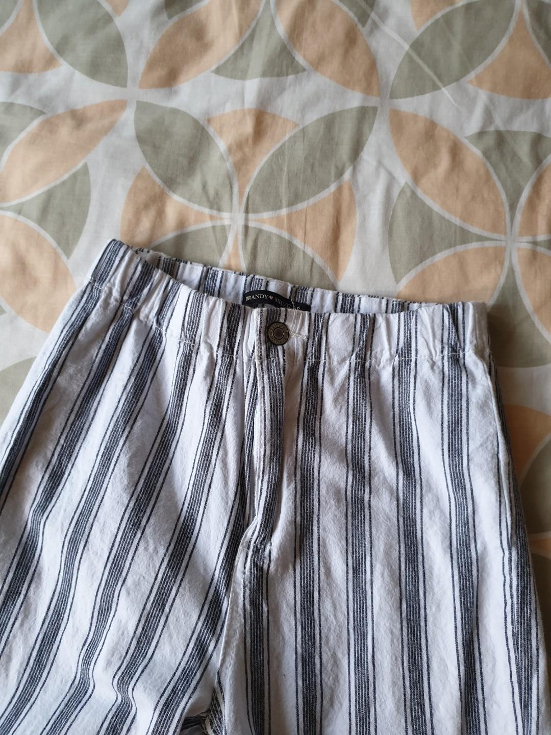 bnwot brandy melville john galt white with black double striped pinstripes tilden pants Women s Fashion Bottoms Other Bottoms on Carousell