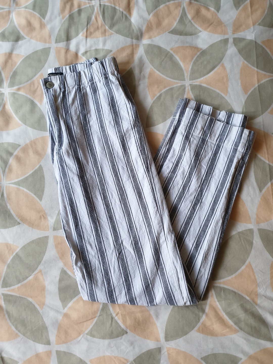 Brandy Melville John Galt Women's Striped Tilden Pants in Blue