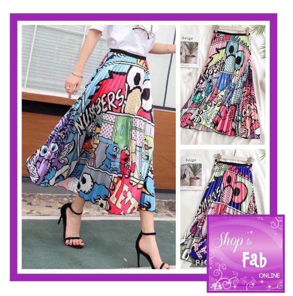 cartoon maxi skirt