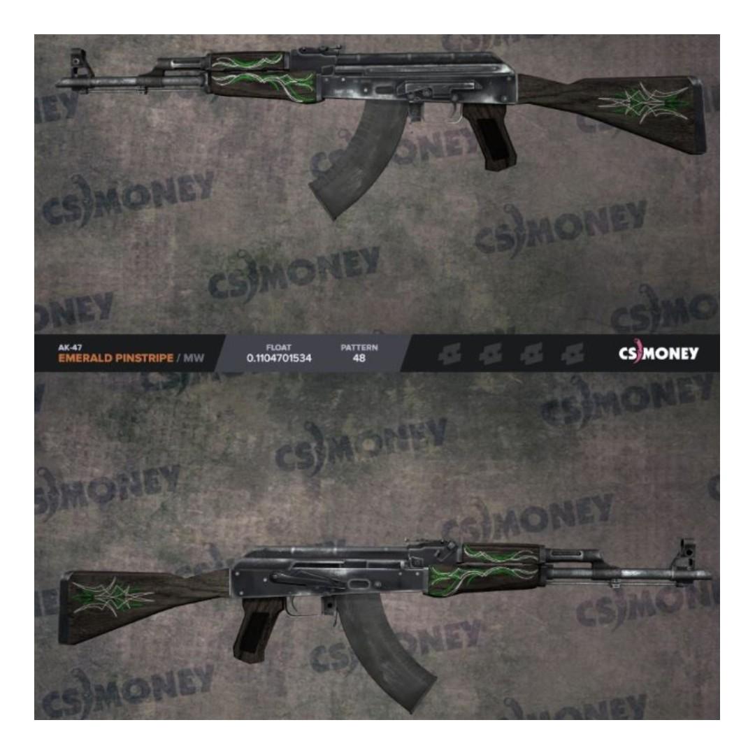 Csgo Ak Emerald Pinstripe Mw Toys Games Video Gaming In Game Products On Carousell Orange and yellow borders indicate that the particular weapon can be obtained with this finish in stattrak™ and souvenir qualities, respectively. carousell