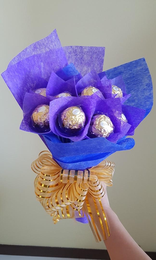 Ferrero Rocher Chocolate Bouquet Gardening Flowers Bouquets On Carousell