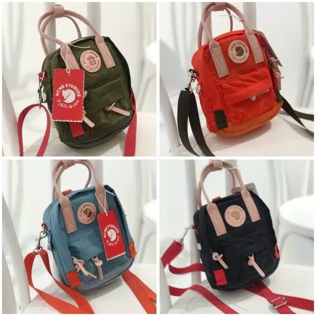 acne studios mini bagpack and sling bag 