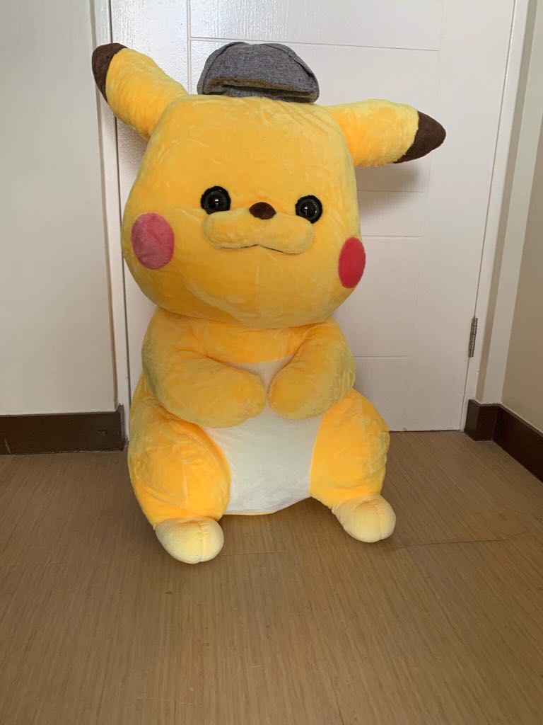 giant detective pikachu plush