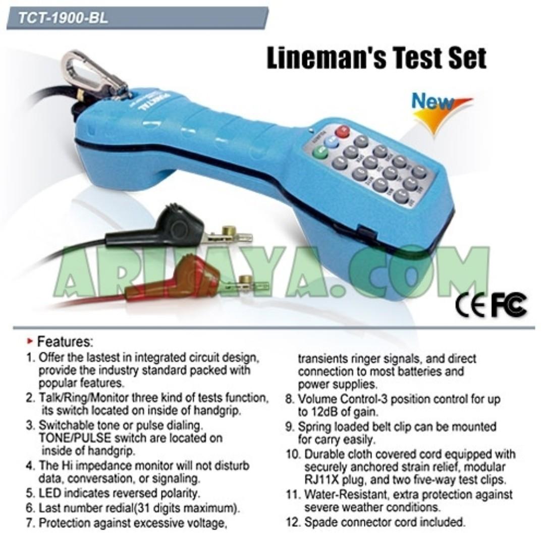GOLDTOOL LINEMAN TELEPHONE HANDSET, Audio, Other Audio Equipment on