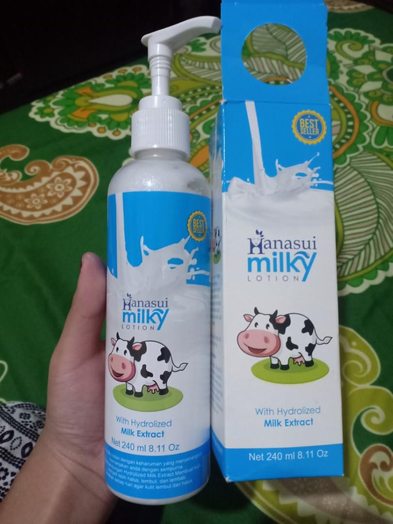 Hanasui milky lotion Kesehatan Kecantikan Kulit Sabun Tubuh