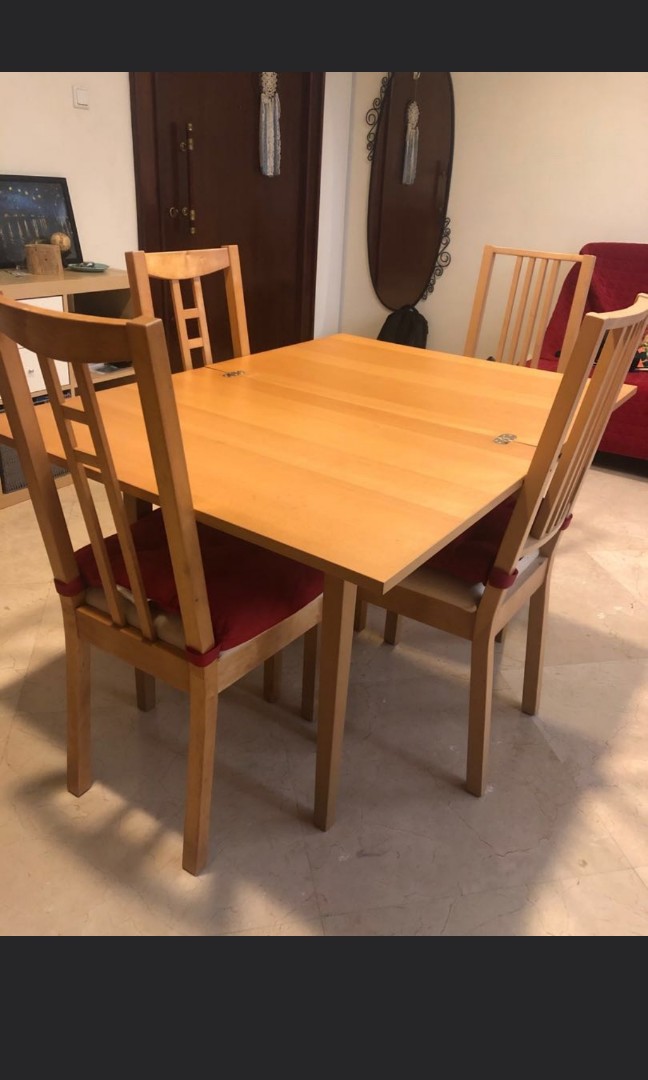 Ikea Foldable Dining Table And Chairs, Foldable Dining Room Table Ikea