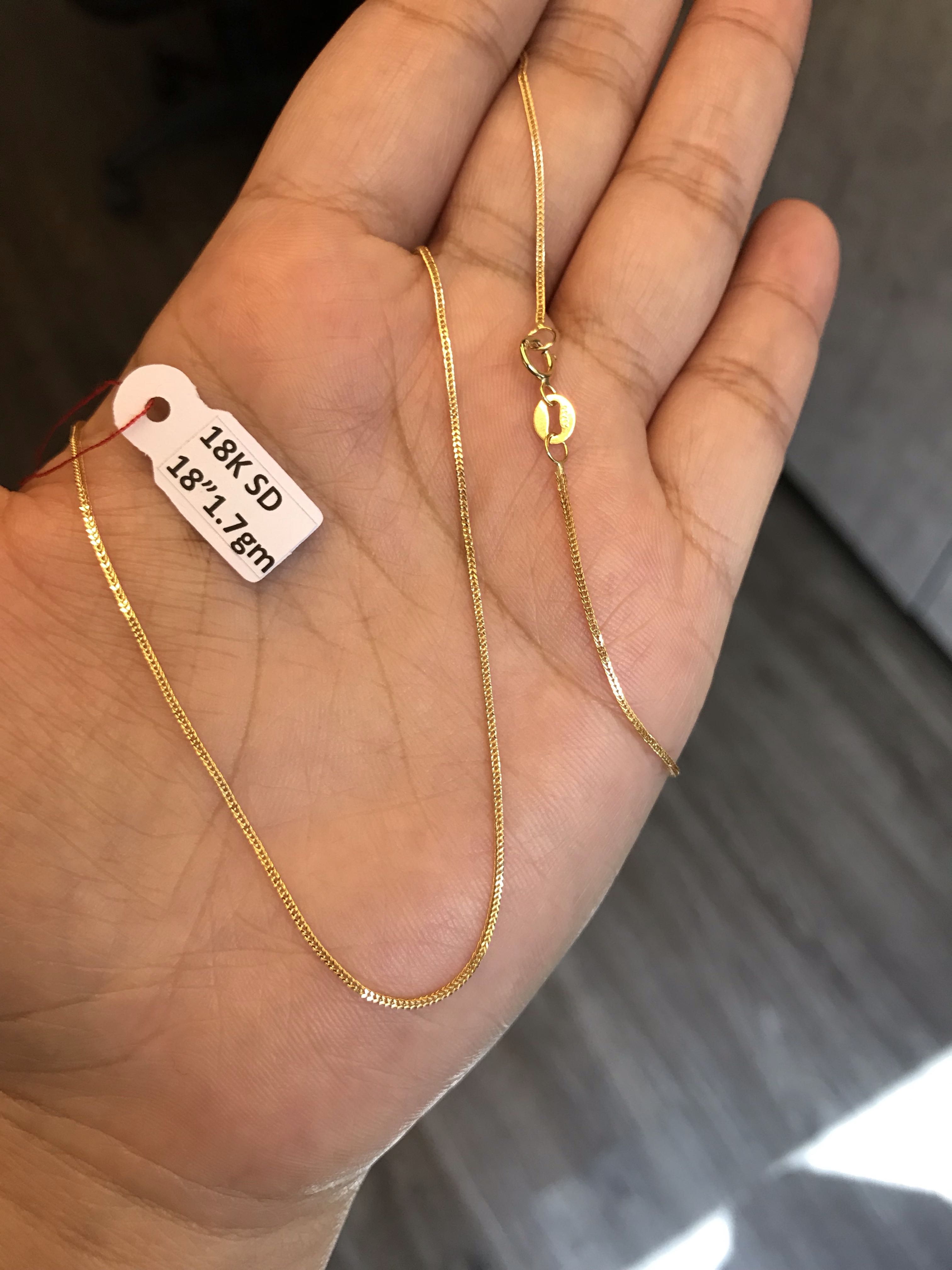 Instock Foxtail Chain Genuine 18K 750 Gold Women s Fashion