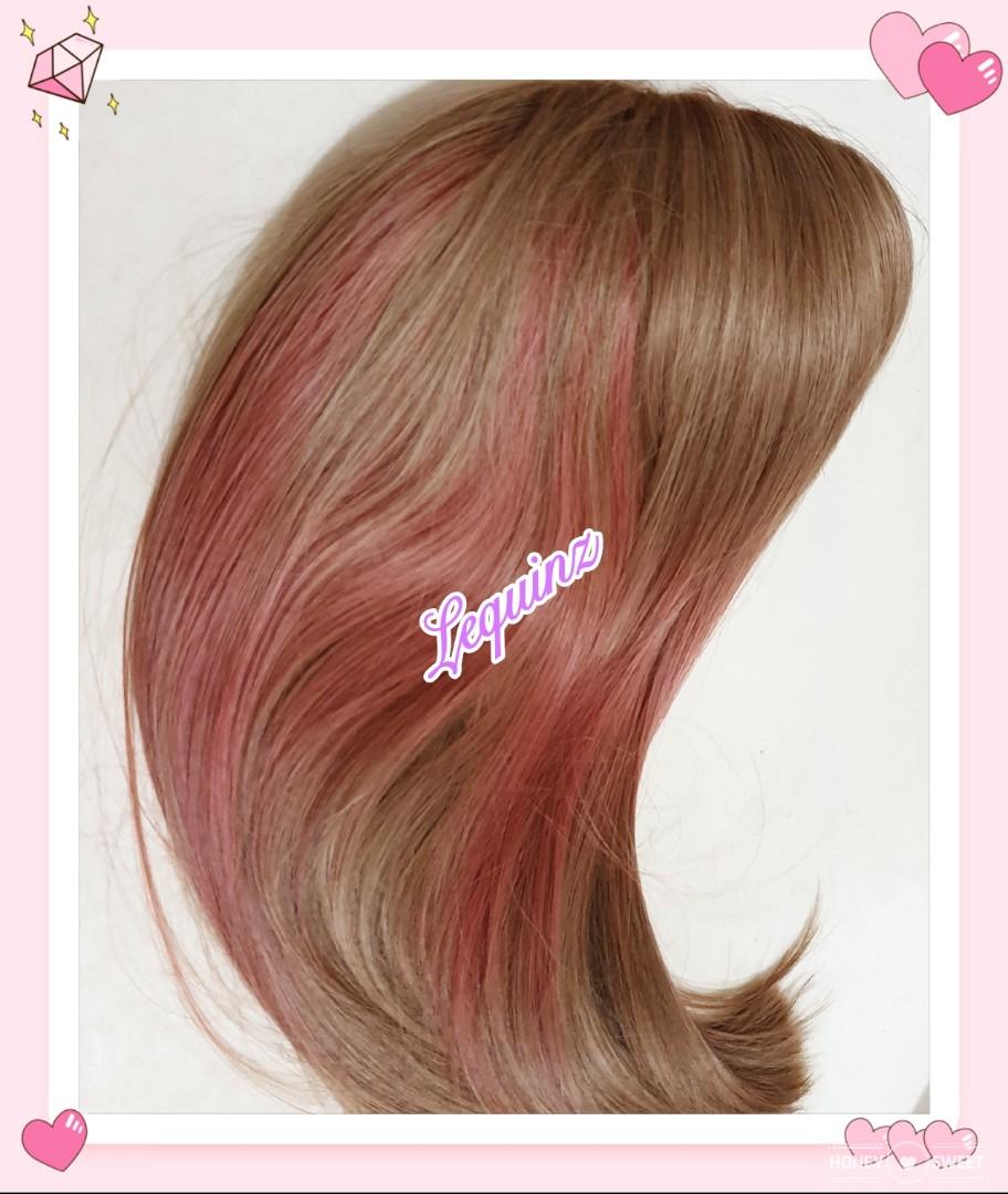 Instocks Ombre Blonde Tea To Plum Pink Hair Wig Women S Fashion