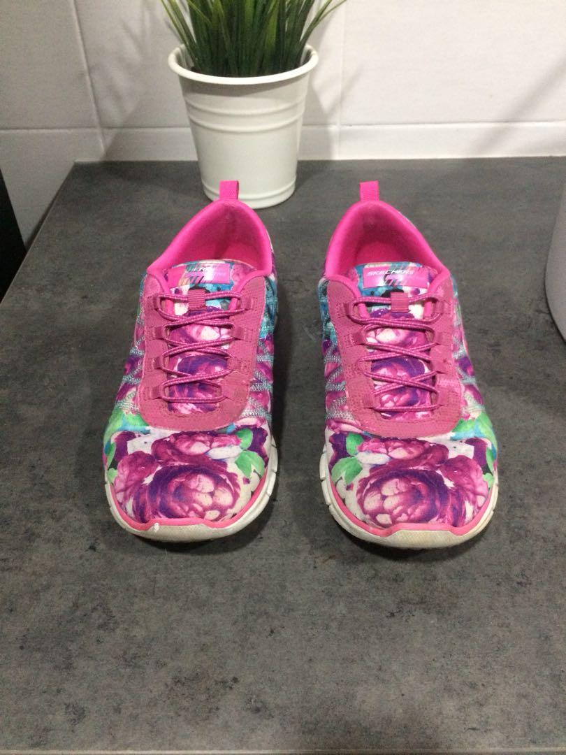 skechers floral trainers