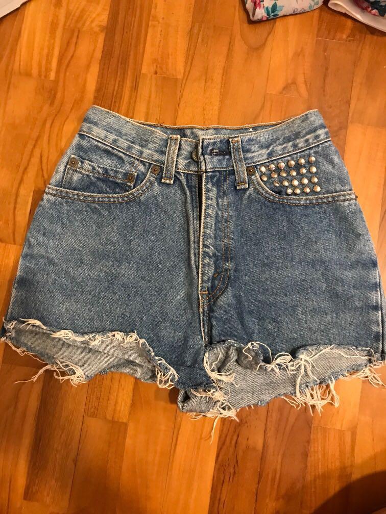 Levis studded shorts store