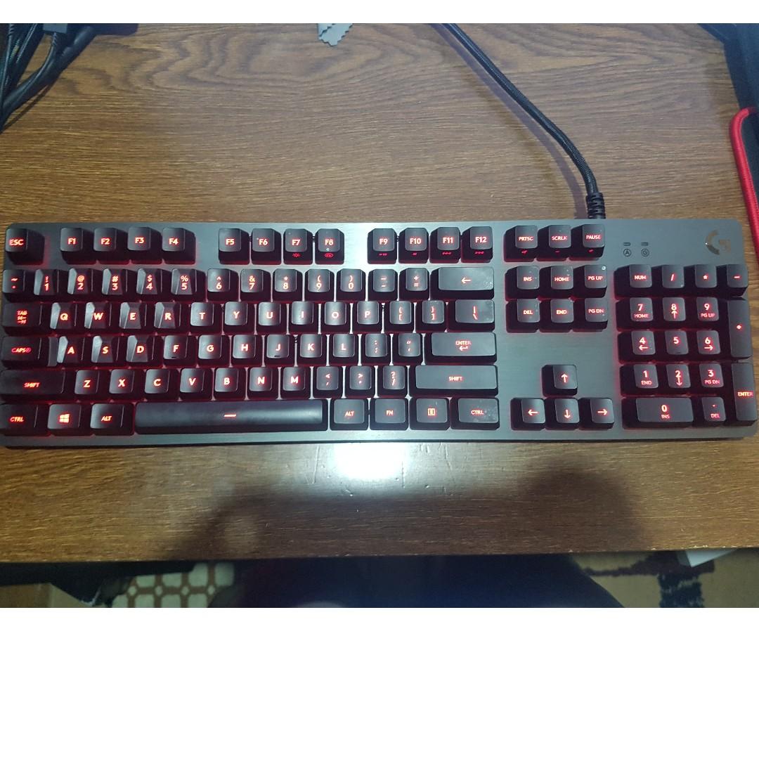 Logitech G413 Carbon Red Led Mechanical Keyboard Romer G Video Gaming Gaming Accessories On Carousell