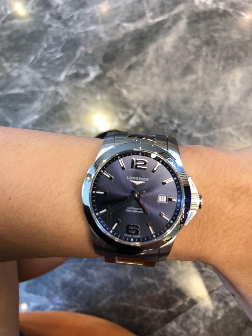 Longines Conquest Automatic (Category: Men's Watches) located in Singapore. Submitted by moses.koh (Listing ID 244032347, Image 2). Description: Longines Conquest Automatic 41mm dial Rare. Unavailable in SG market. Imported piece International warranty Bought on 11 June 2019 Condition 9.8/10 L3.777.4 Open to trades Or Negos.