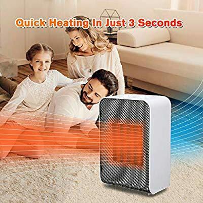 M625) MIGICSHOW Fan Heater, Portable Electric Heater 750W/1500W Cold u0026 Hot  Air 3 Settings PTC Tip-Over u0026 Overheat Protection with Adjustable  Thermostat Quiet Fast Heating Up for Home Office Bedroom, Furniture u0026