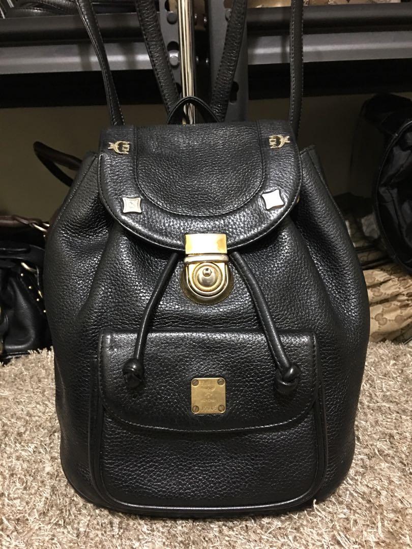 vintage leather mini backpack