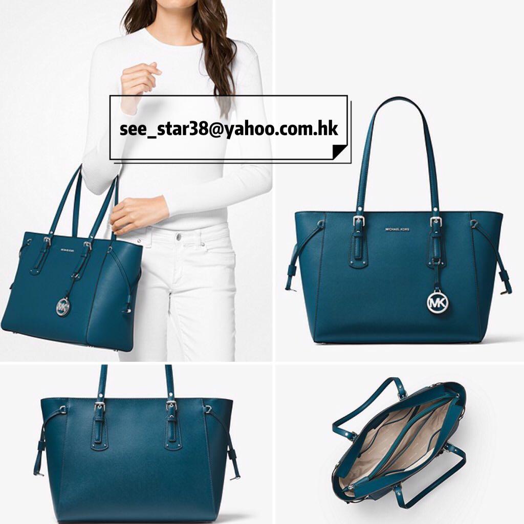 michael kors voyager tote teal