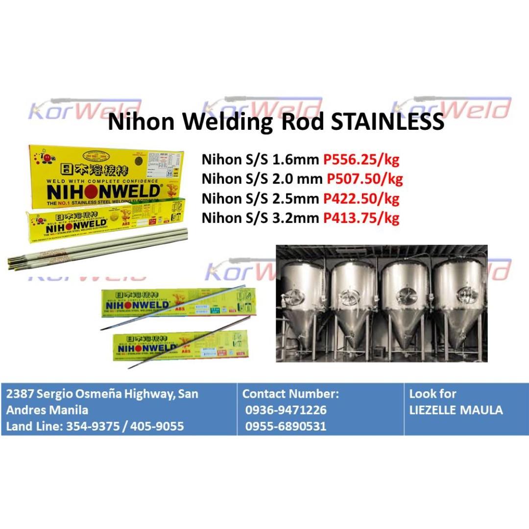 Nihon Welding Rod Stainless Construction Industrial Construction Building Materials On Carousell