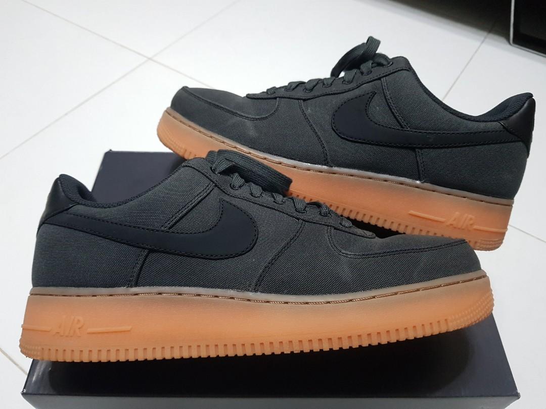 nike air force 1 black canvas