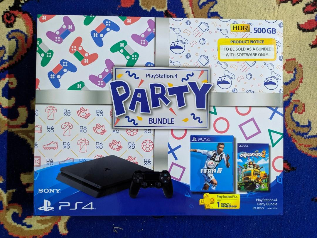 PLAYSTATION 4 PS4 Slim 500gb Party Bundle Official 2 Years Sony