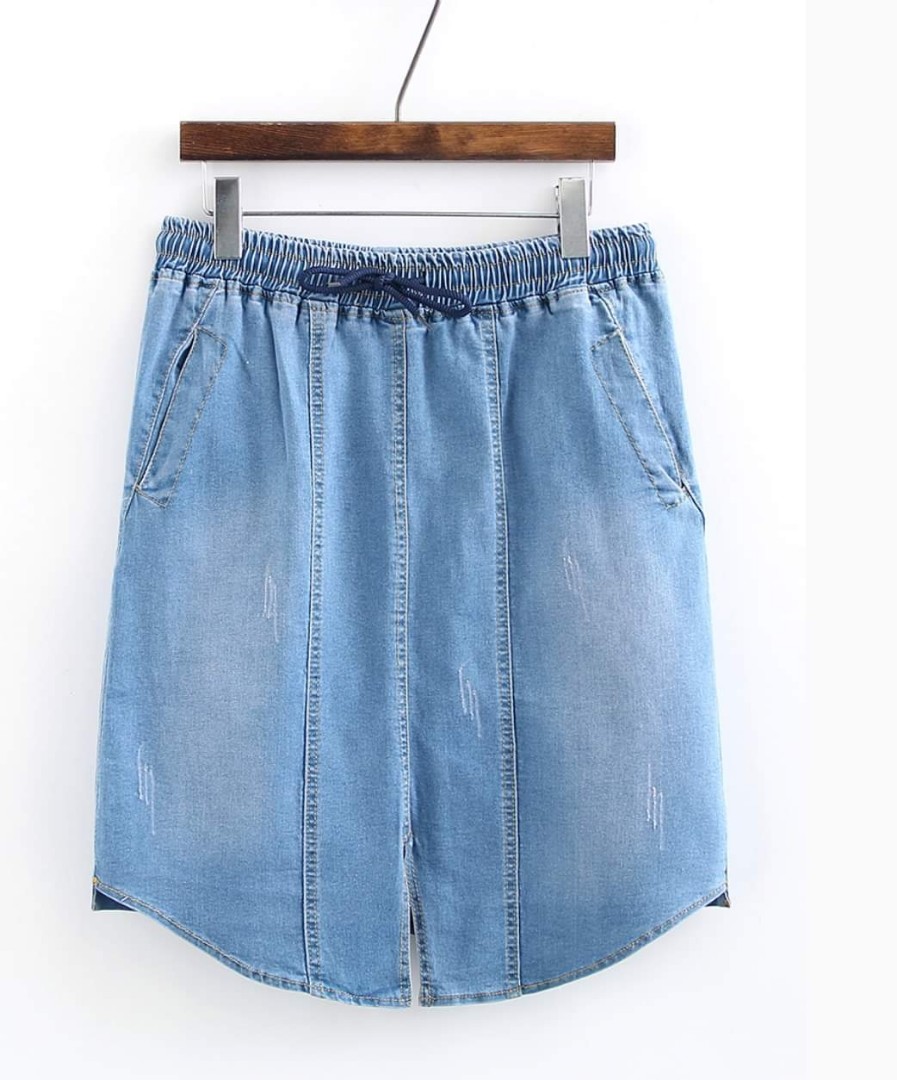 Elasticated waist denim skirt size 20 on sale