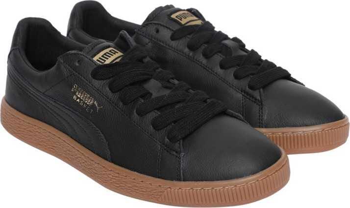 Puma basket classic gum black on sale