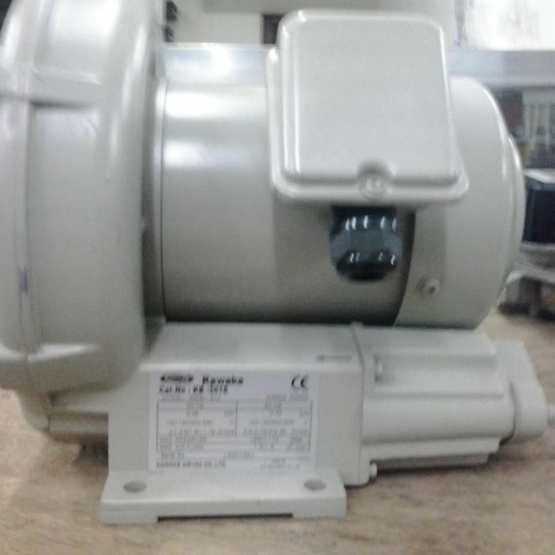 RING BLOWER ( 11.5 Hp ) MODEL : KB - 801A - 21 KAWAKE (Category: Construction Tools & Equipment) located in Caloocan City. Submitted by edgar.mondejar (Listing ID 244152652, Image 1). Description: PORT SIZE : 2 " 1/2" N.P.T. MAX airflow CFM 341.00 MAX pressure mbar 320 MAX vacuum mbar 290 Motor voltage 220 - 380 volts Rated current 28 / 16 Amps. Motor power THREE PHASE Motor output 8.60 kw ******t 7 - 40 C weight 82 kg STOCK CODE : BLW- KWE - 015