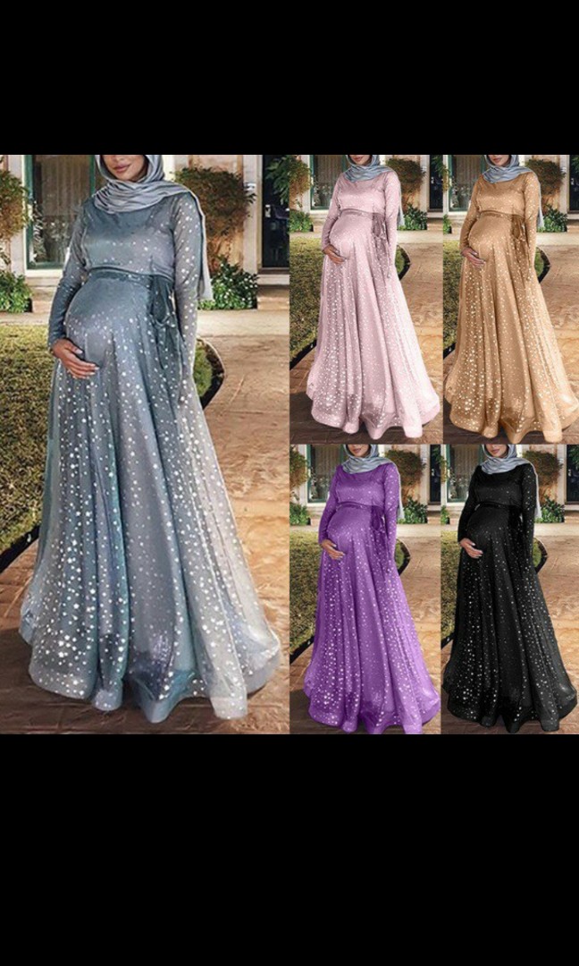 dress dinner muslimah plus size