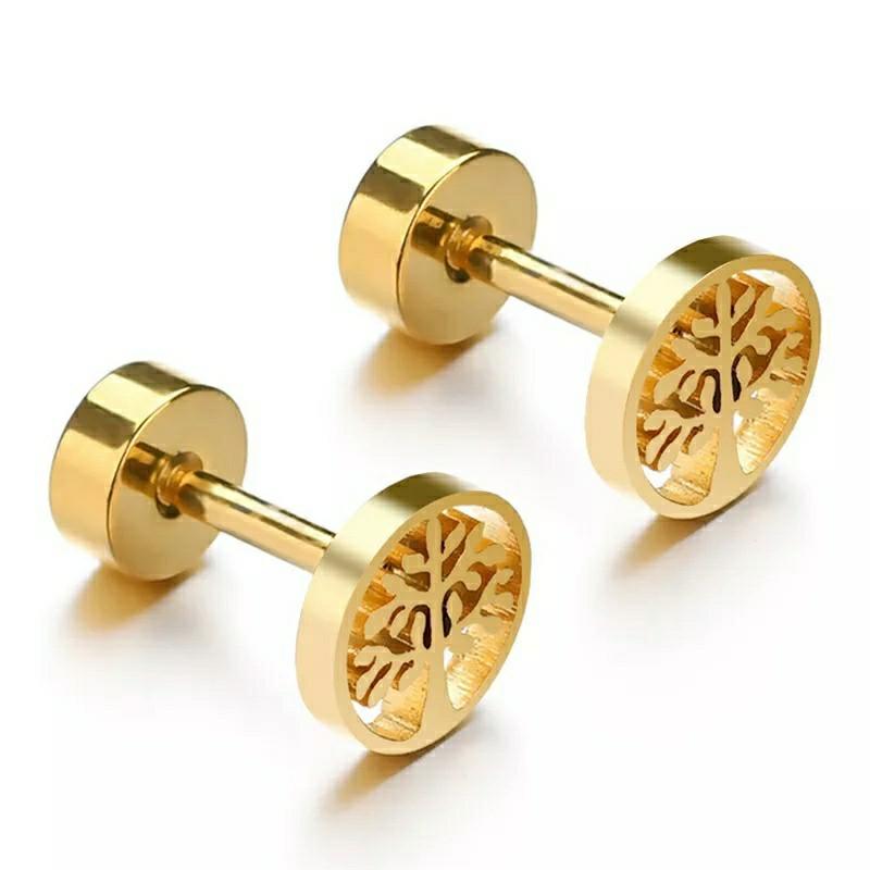 Screwcap Tree of Life Earrings (Category: Earrings) located in Valenzuela. Submitted by glamwork (Listing ID 244028616, Image 1). Description: Hypoallergenic screwcap earrings for adults and big kids Nicee in actual Available in gold and white.