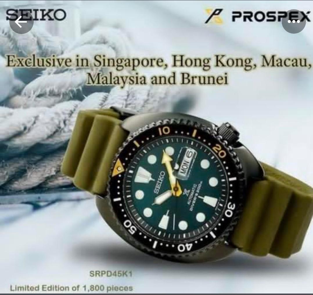 SEIKO Turtle Ltd Edition SRPD45K1 Women s Fashion Watches