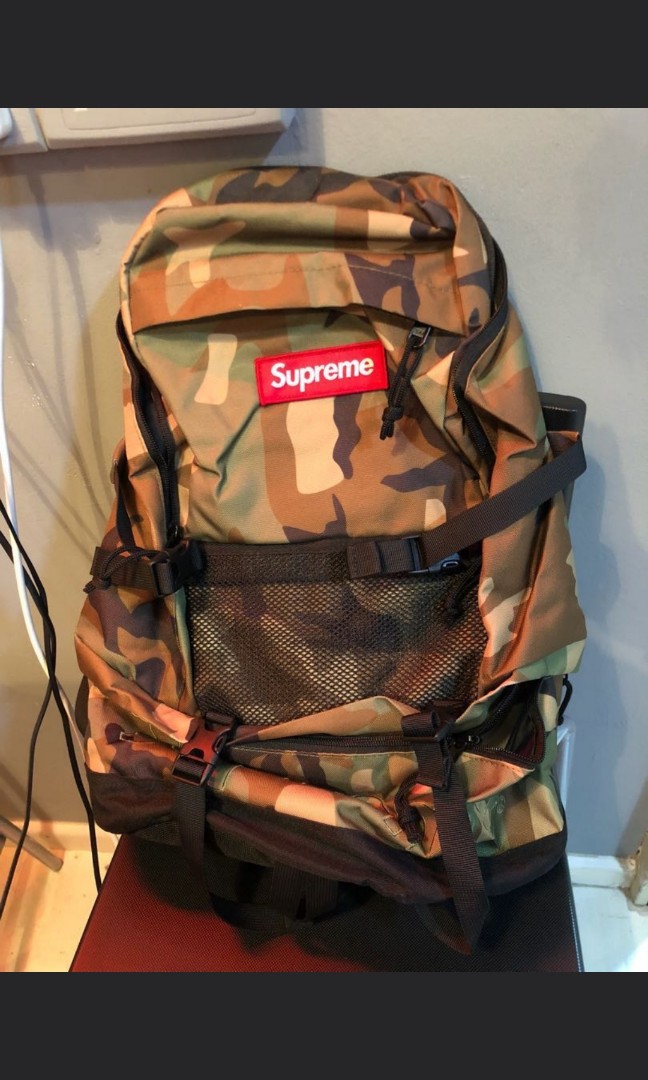 Supreme Camo Woodland Contour Backpack 100% authentic Yeezy Jordan 1