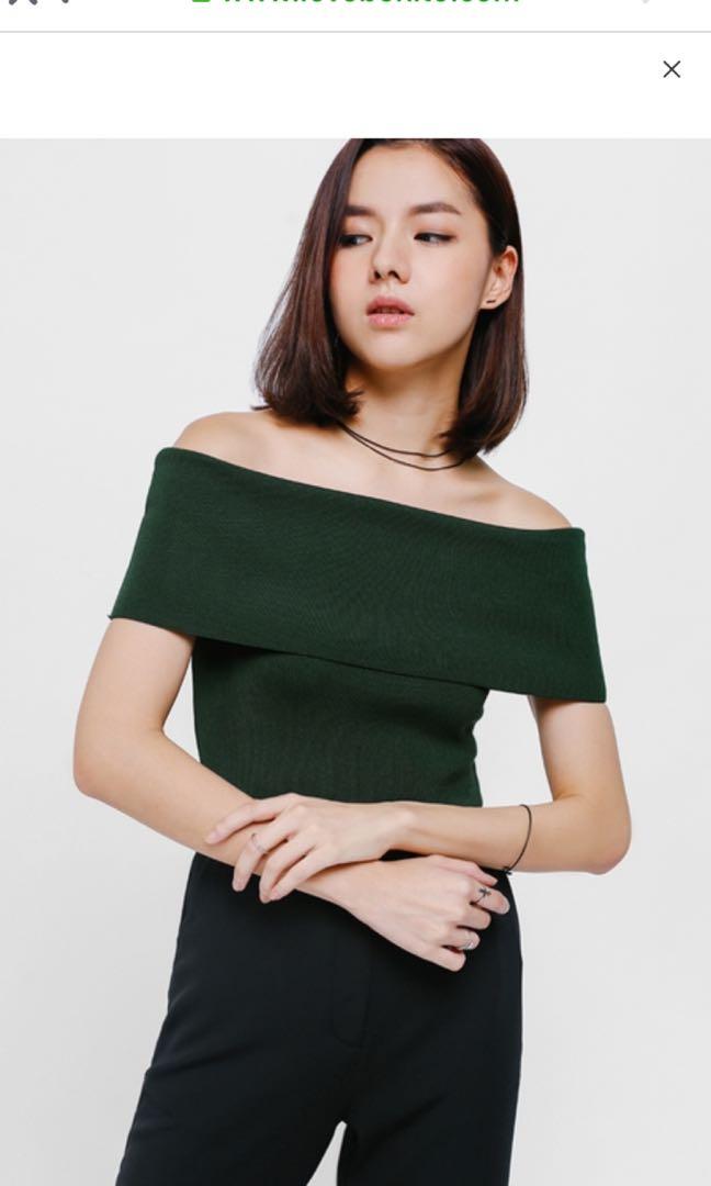 Love bonito Taria Off Shoulder Knit Top 