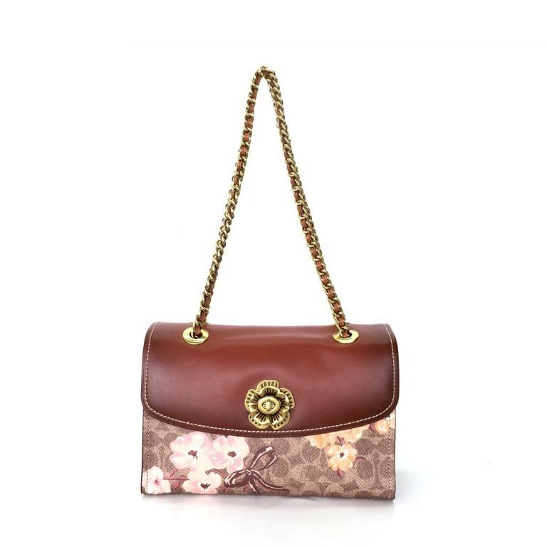 Coach parker in embellished signature rose print outlet